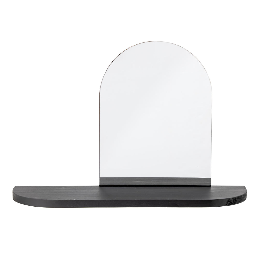 Oglindă Cu Raft MDF Negru Bloomingville - Imagine 1
