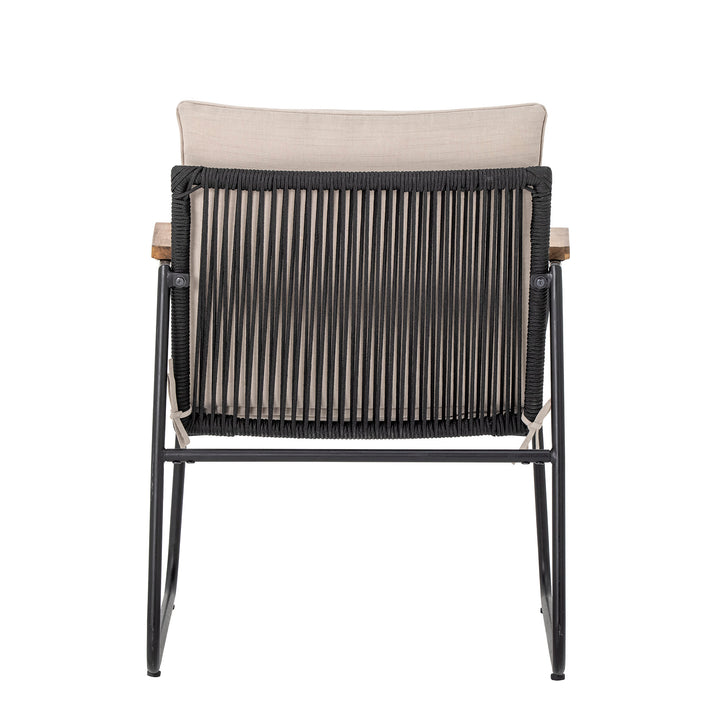 Fotoliu Lounge Metal Negru Bloomingville - Imagine 6