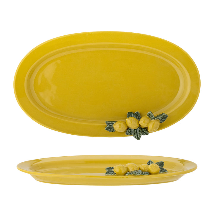 Platou Servire Ceramică Galbenă Bloomingville - Imagine 1
