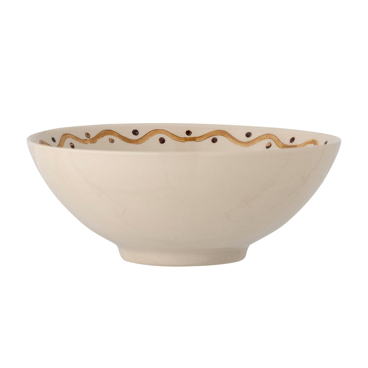 Bol Ceramică Natural Decorat Manual Bloomingville - Imagine 2