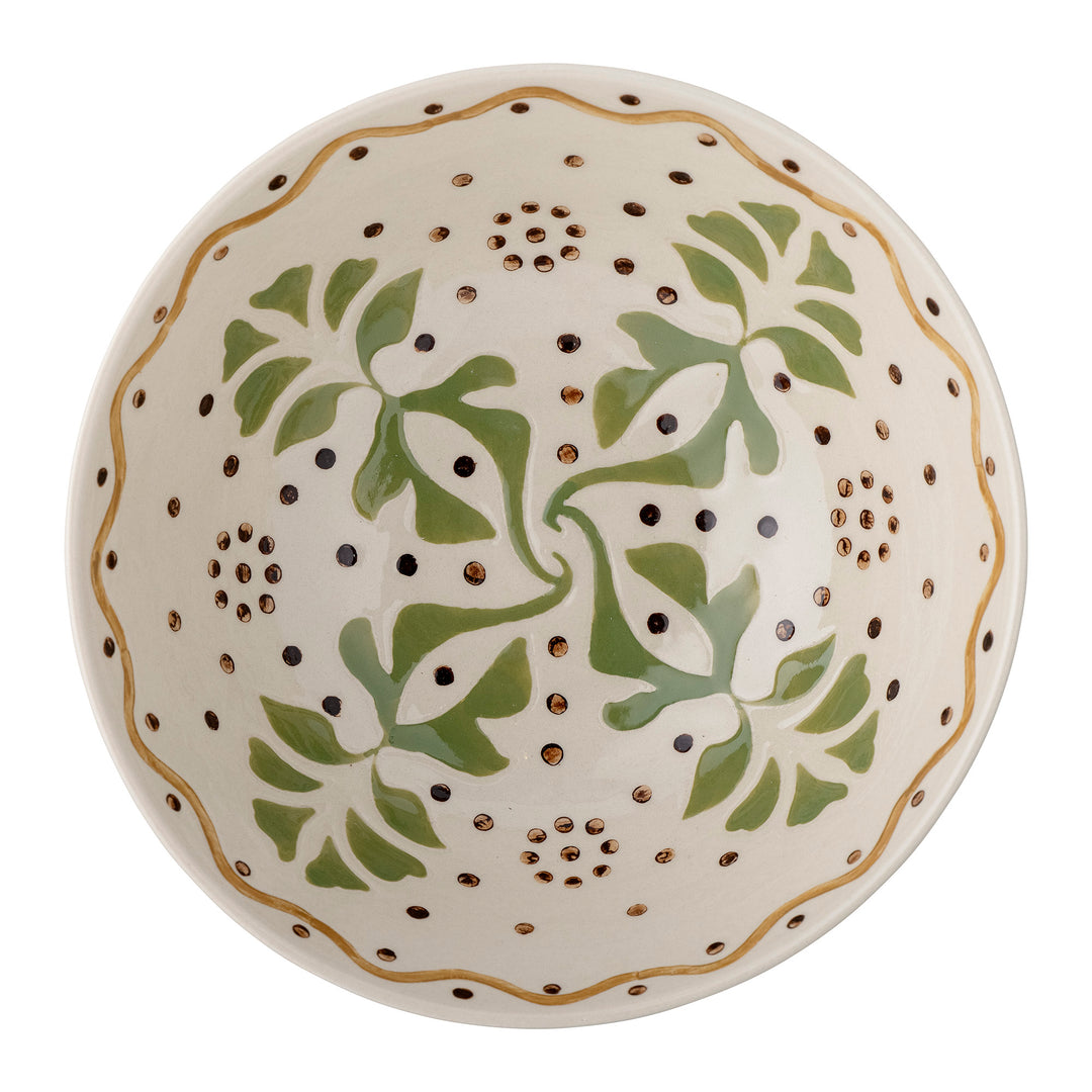 Bol Ceramică Natural Decorat Manual Bloomingville - Imagine 3