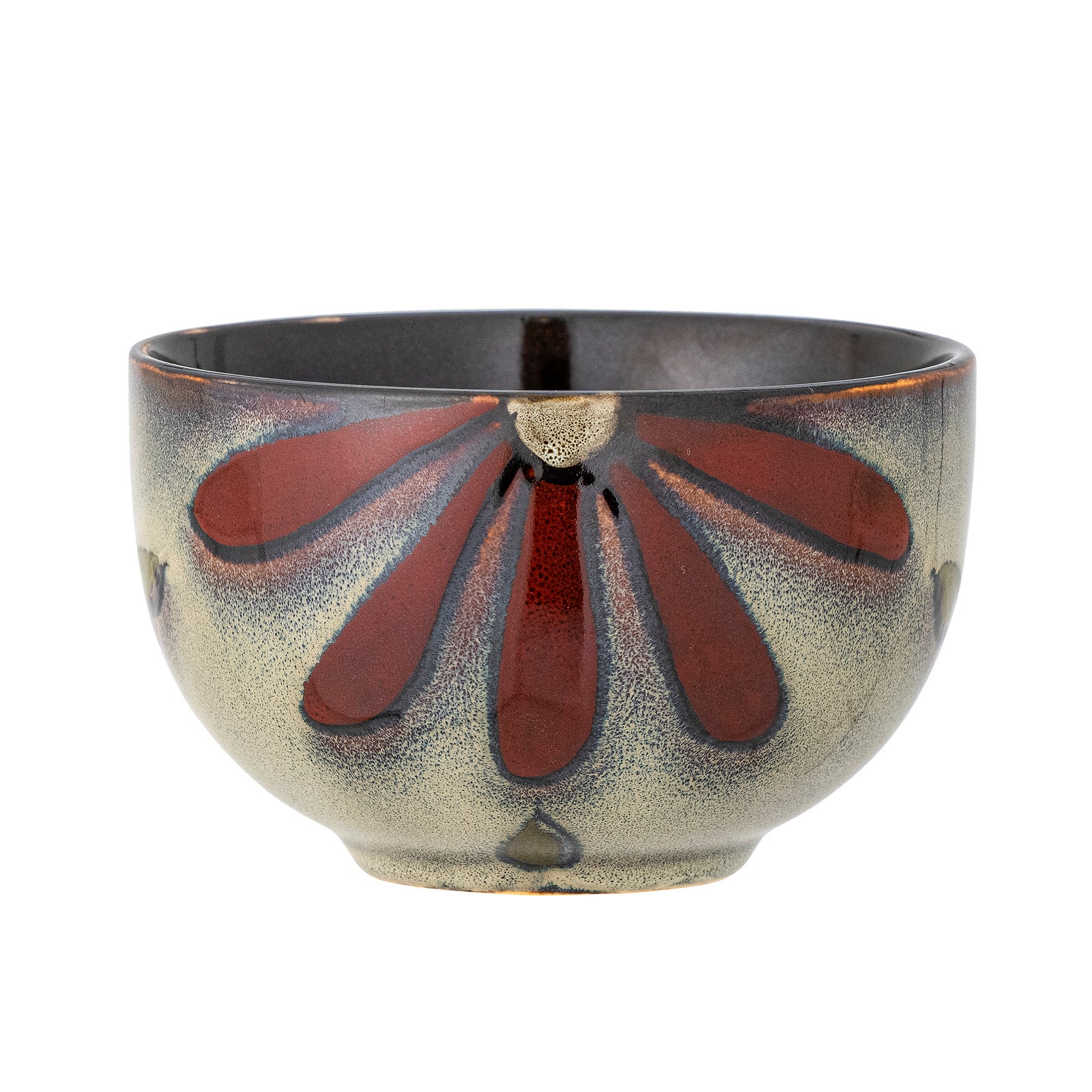 Bol Ceramică Maro Cu Model Floral Bloomingville - Imagine 1