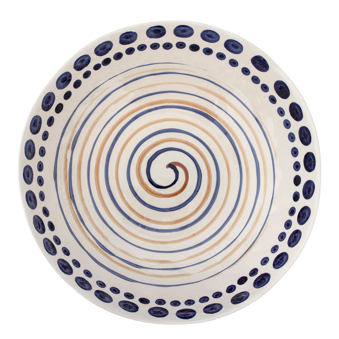 Bol Ceramic Multicolor Decorat Manual Bloomingville - Imagine 3