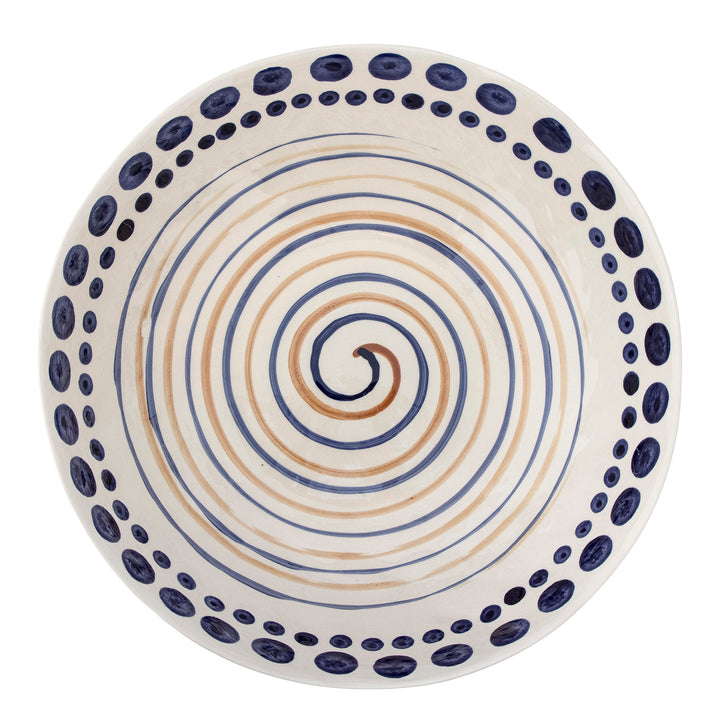 Bol Ceramic Multicolor Decorat Manual Bloomingville - Imagine 3