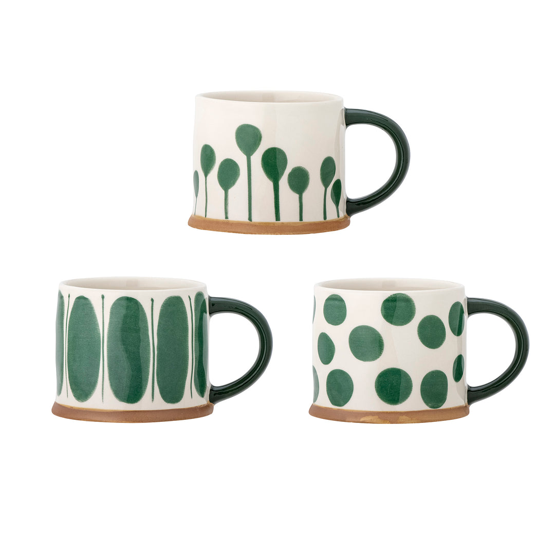 Set Căni Ceramică Verde Bloomingville - Imagine 1