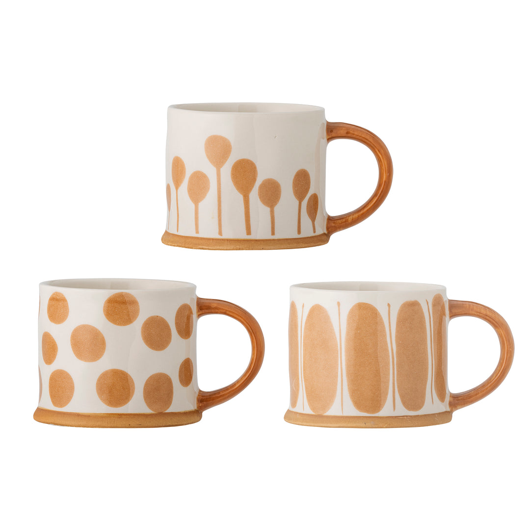 Cana Ceramică Maro Cu Model Pictat Bloomingville - Imagine 1