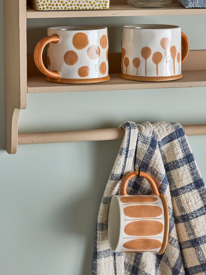 Cana Ceramică Maro Cu Model Pictat Bloomingville - Imagine 2