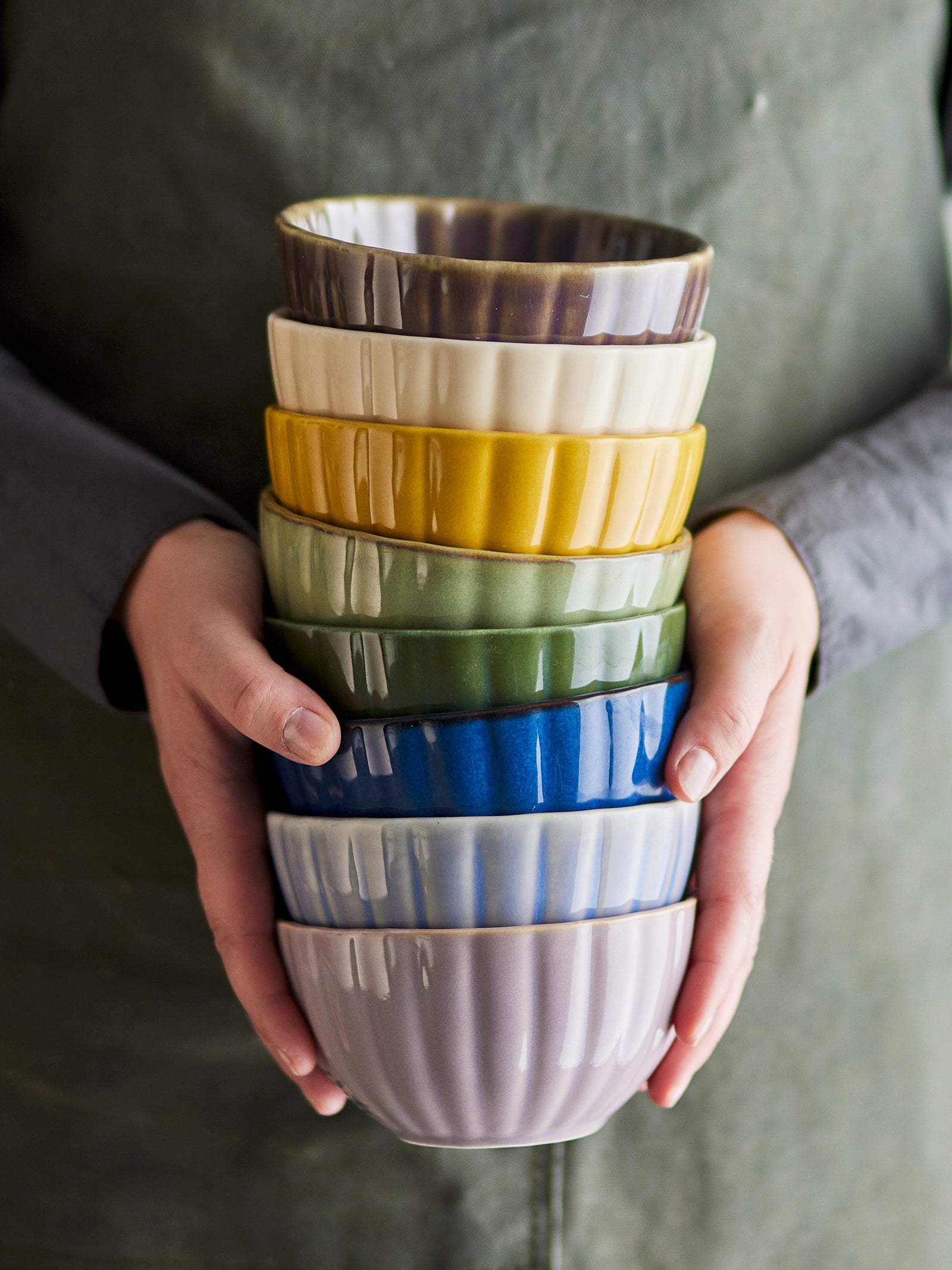 Bol Ceramic Verde Bloomingville - Imagine 3