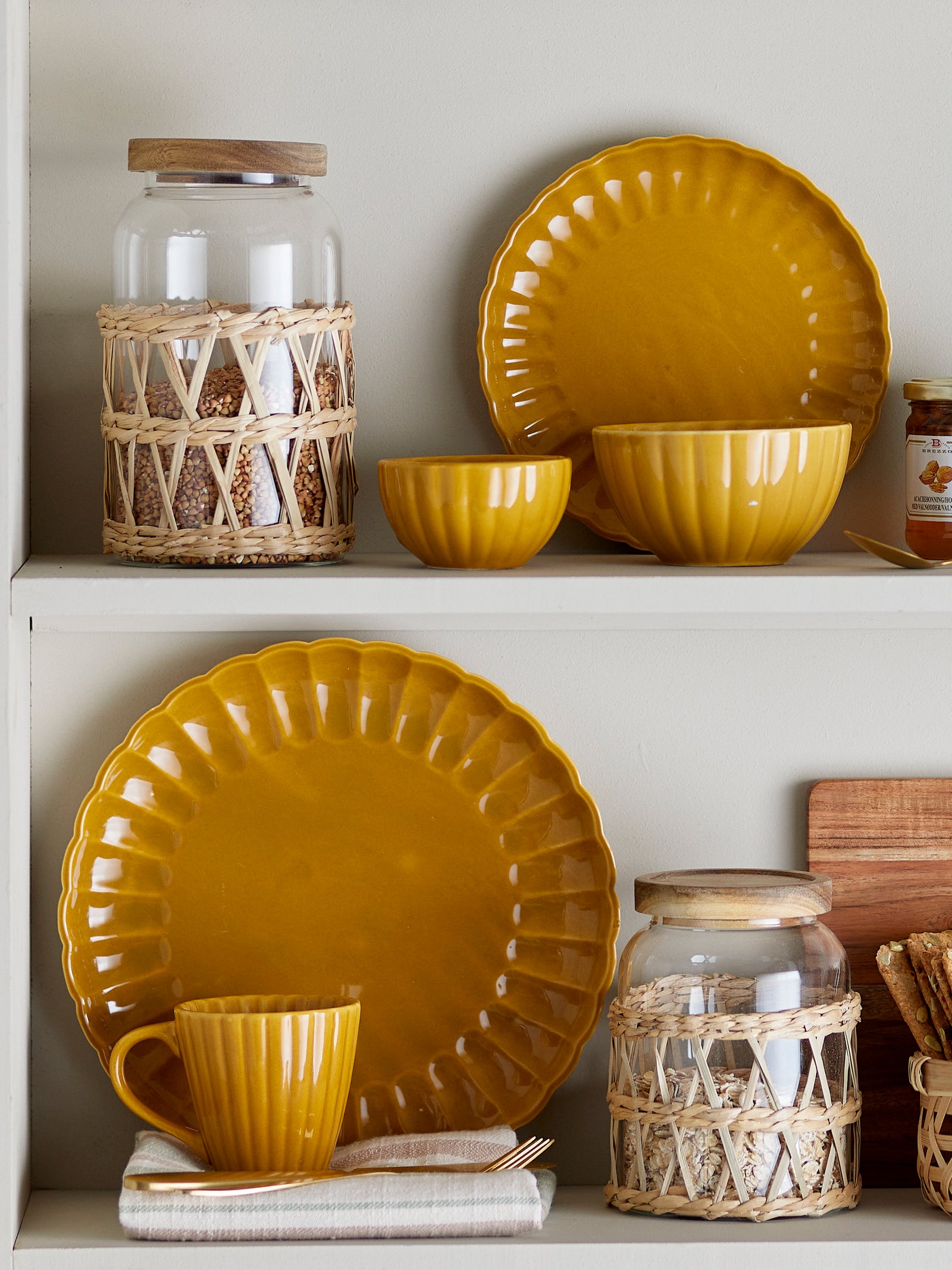 Bol Ceramic Galben Bloomingville - Imagine 2