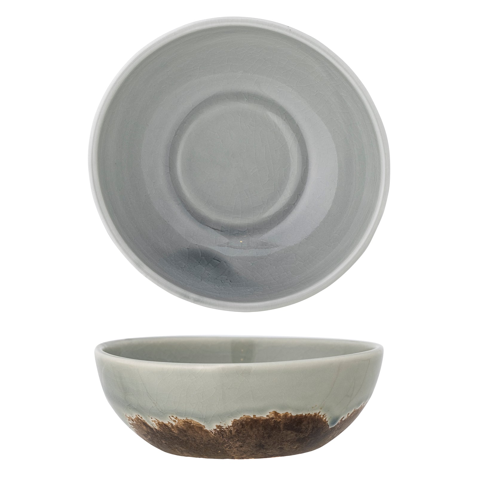 Bol Ceramică Maro Cu Glazură Crackle Bloomingville - Imagine 1