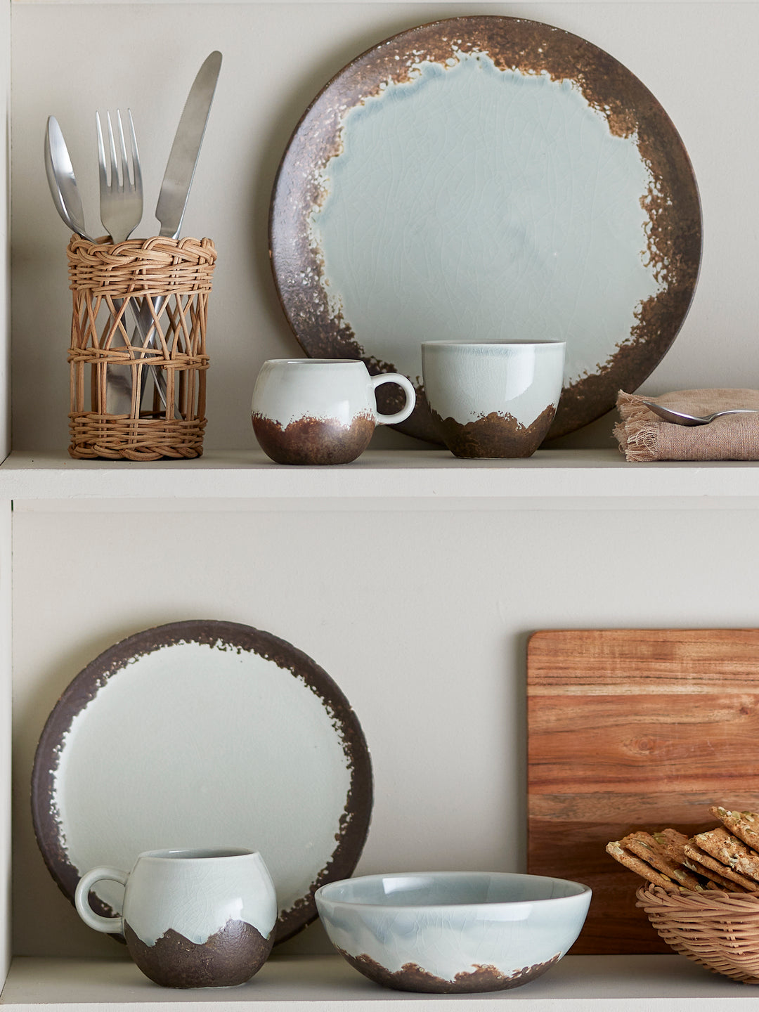 Bol Ceramică Maro Cu Glazură Crackle Bloomingville - Imagine 6