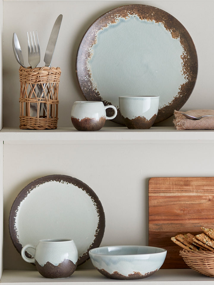 Bol Ceramică Maro Cu Glazură Crackle Bloomingville - Imagine 6