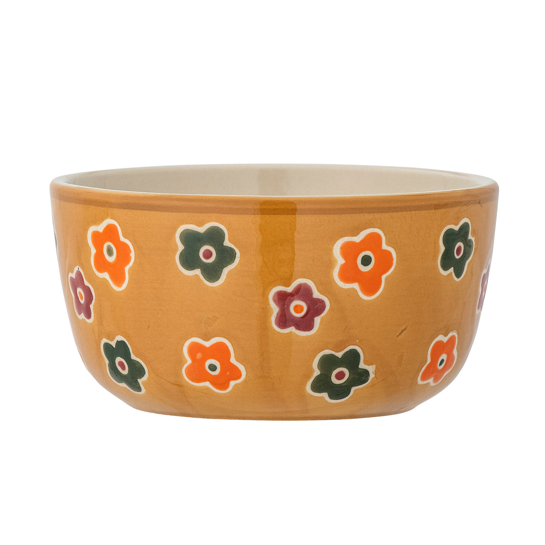 Bol Ceramică Maro Decorat Manual Bloomingville - Imagine 1