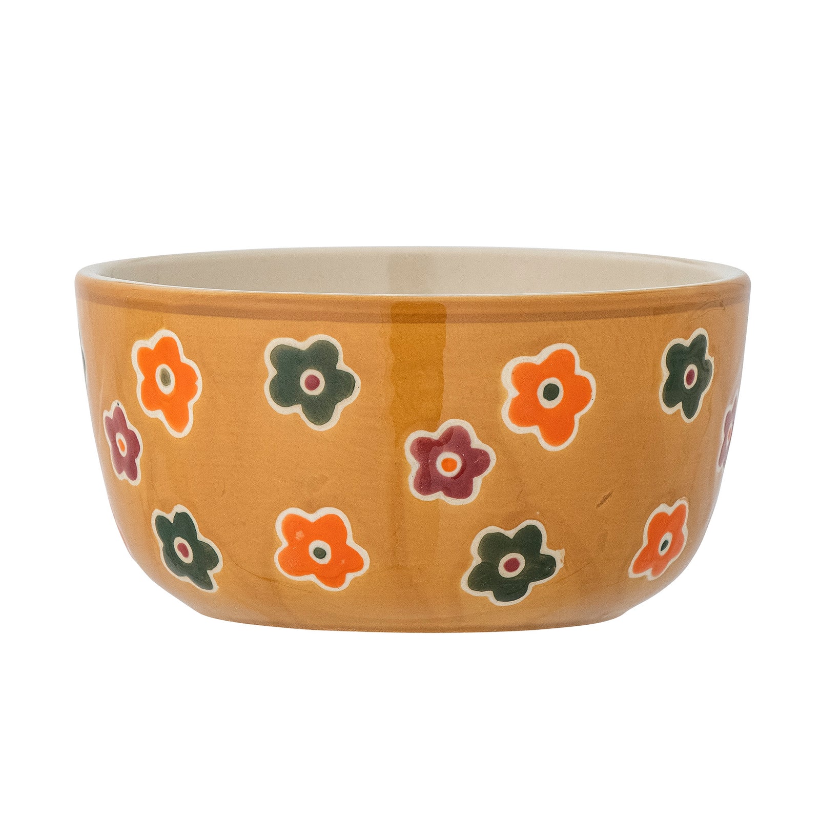 Bol Ceramică Maro Decorat Manual Bloomingville - Imagine 1