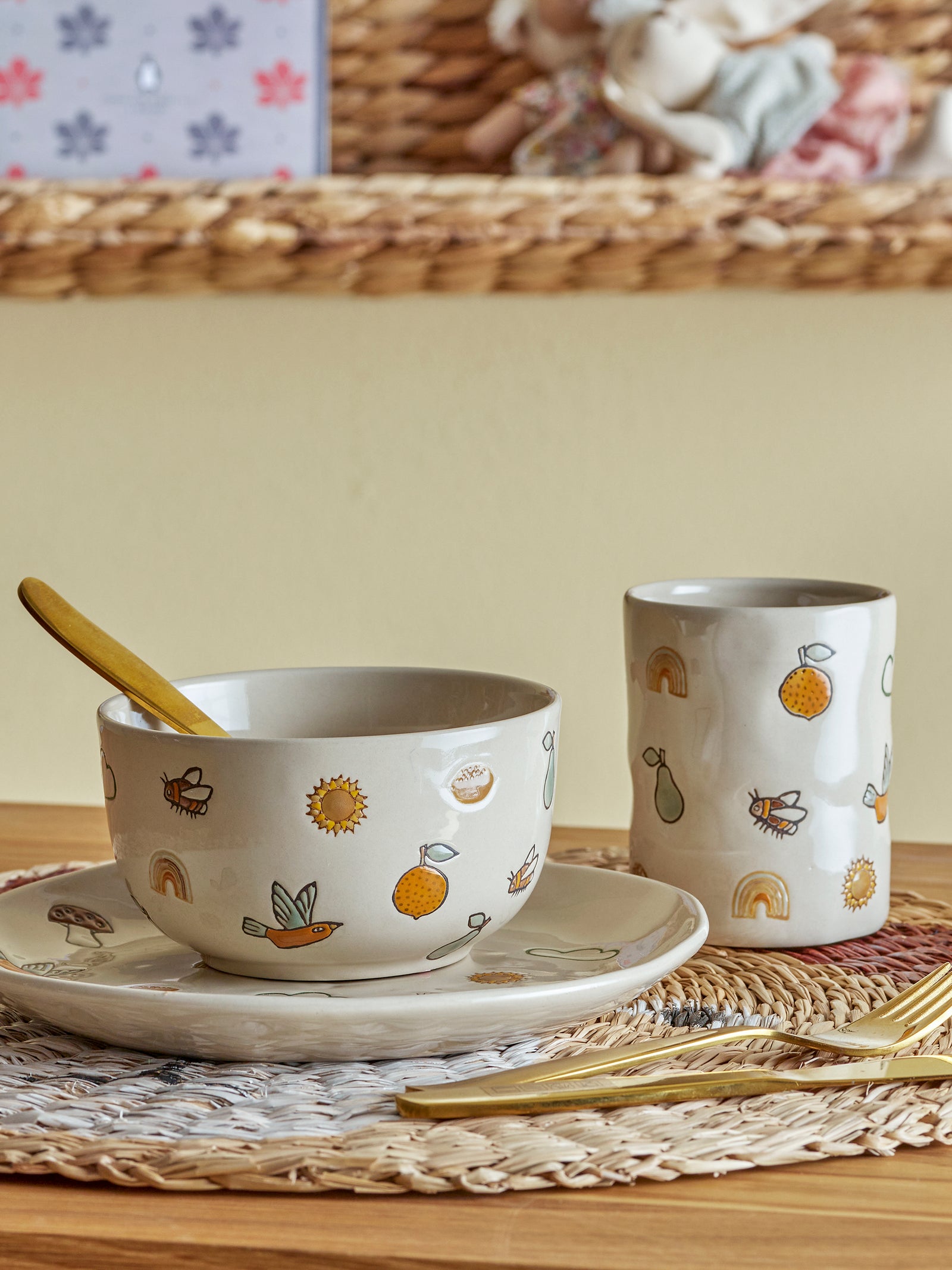 Set Veselă Ceramică Multicoloră Bloomingville - Imagine 3