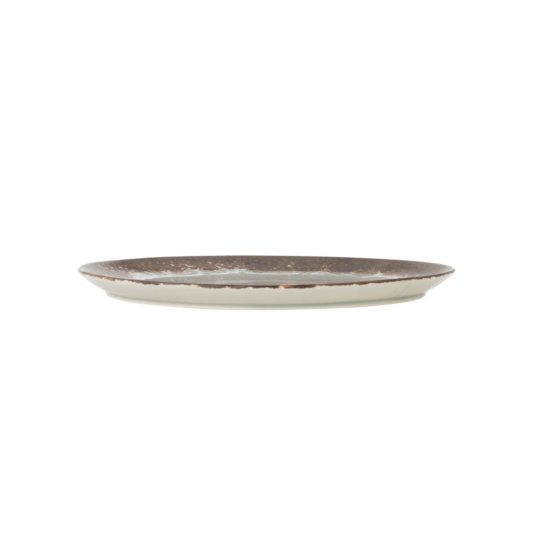 Farfurie Ceramică Maro Glazură Crackle Bloomingville - Imagine 2