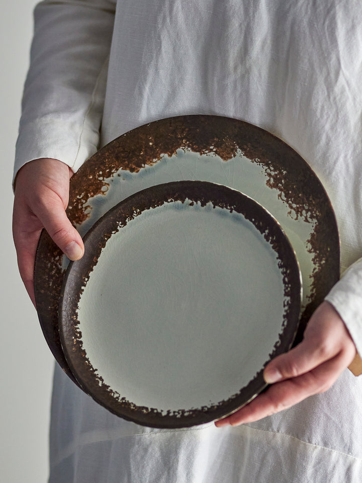 Farfurie Ceramică Maro Glazură Crackle Bloomingville - Imagine 4