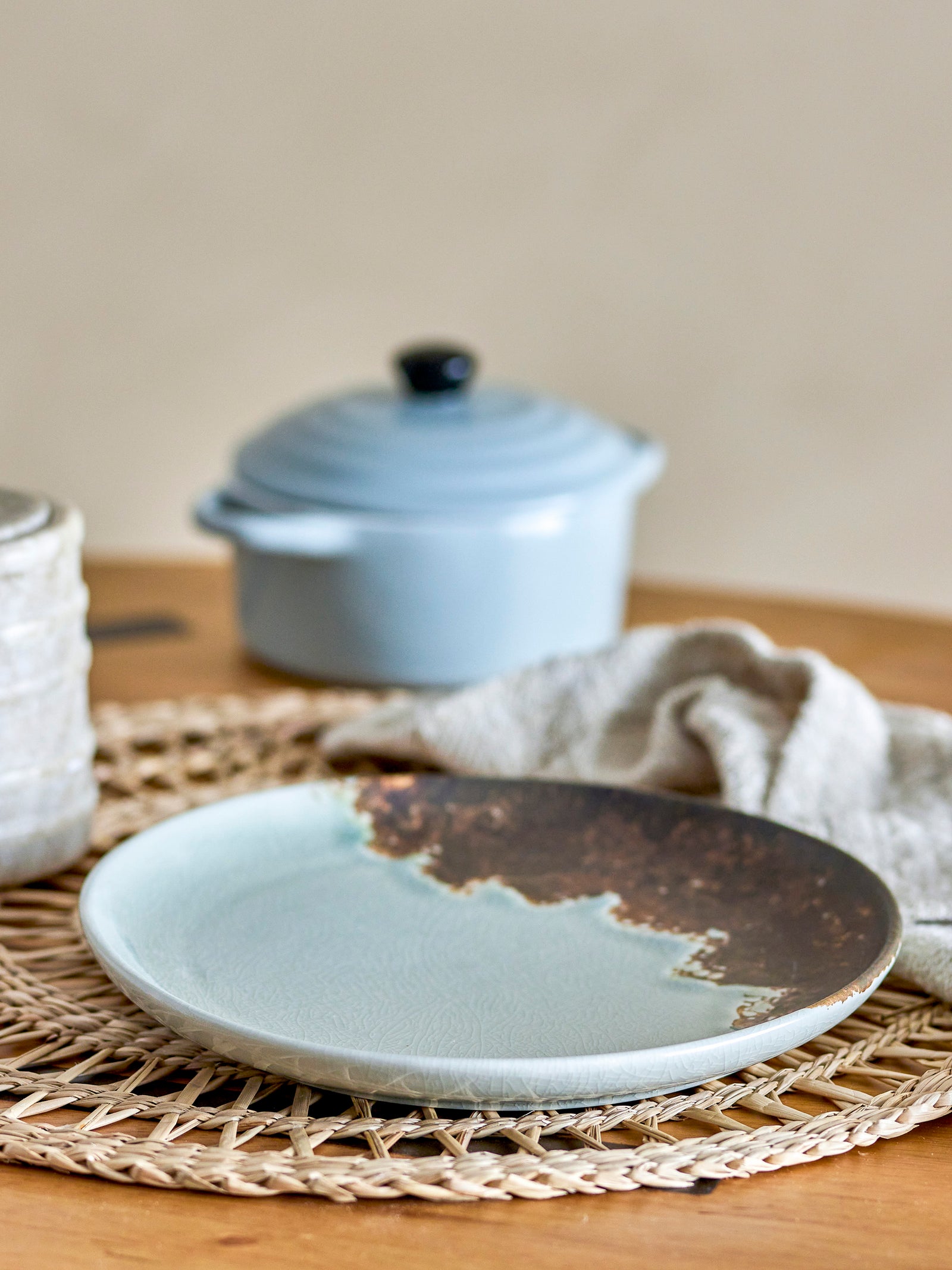 Farfurie Ceramică Maro Glazură Crackle Bloomingville - Imagine 6