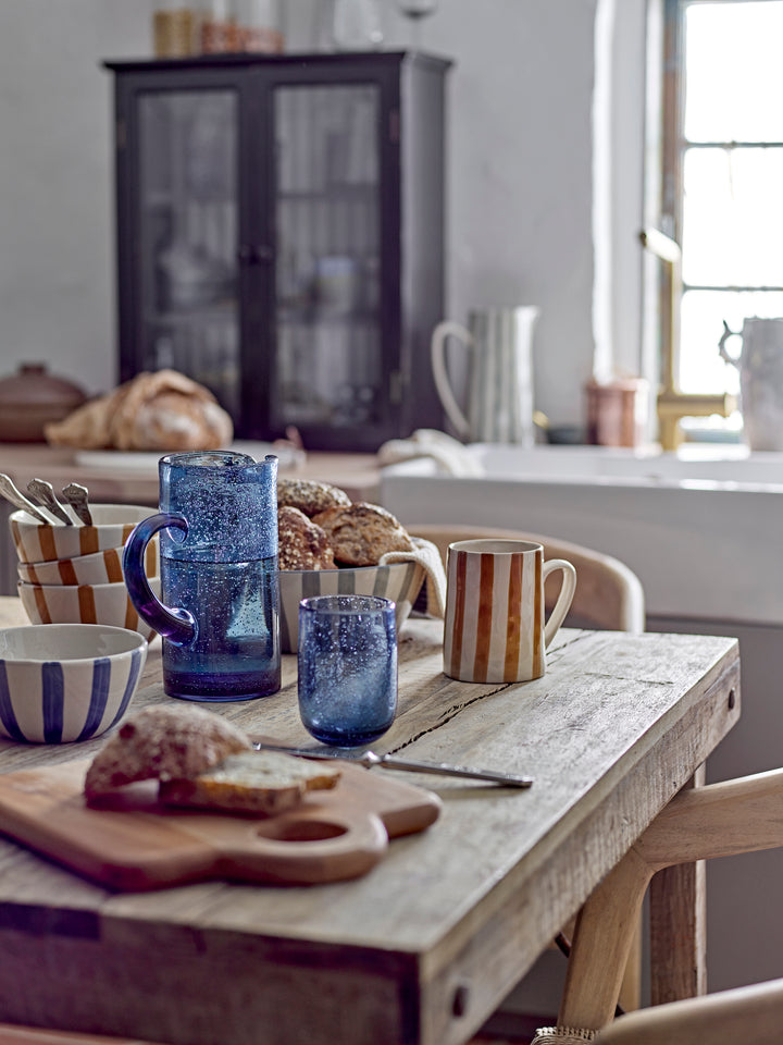 Bol Ceramic Albastru Cu Dungi Bloomingville - Imagine 5