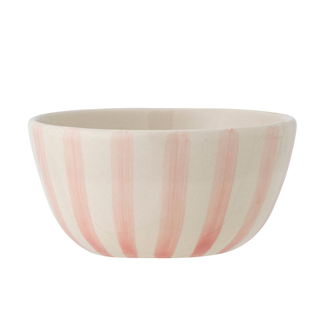 Bol Ceramică Roz Dungi Bloomingville - Imagine 1