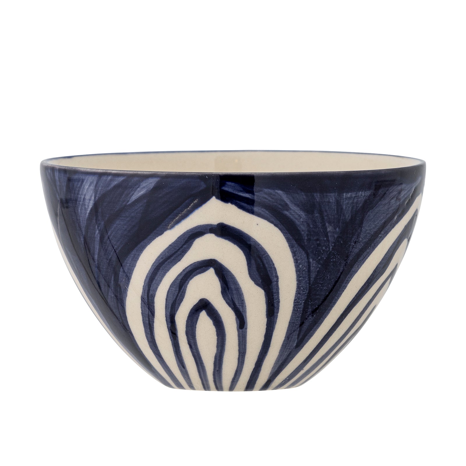 Bol Ceramică Albastru Decorat Manual Bloomingville - Imagine 1