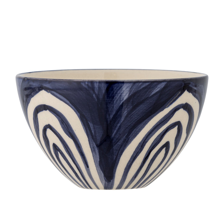 Bol Ceramică Albastru Decorat Manual Bloomingville - Imagine 2