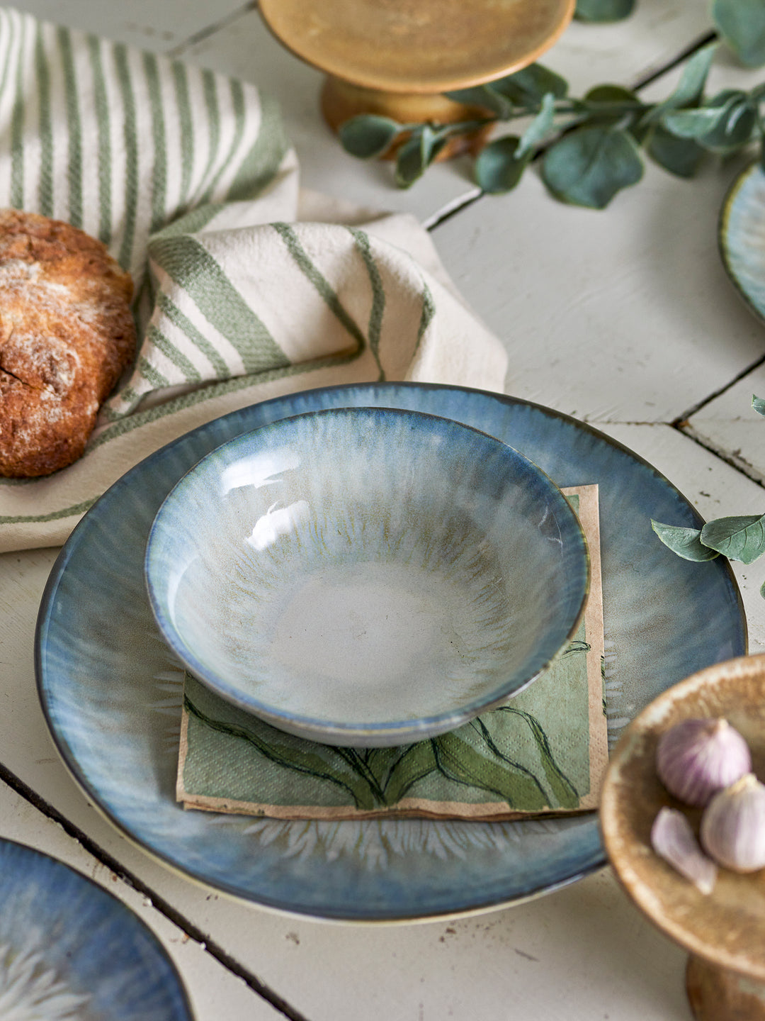 Bol Ceramic Albastru Bloomingville - Imagine 4