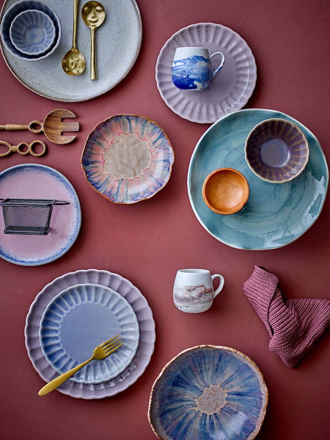 Farfurie Ceramică Roz Bloomingville - Imagine 8