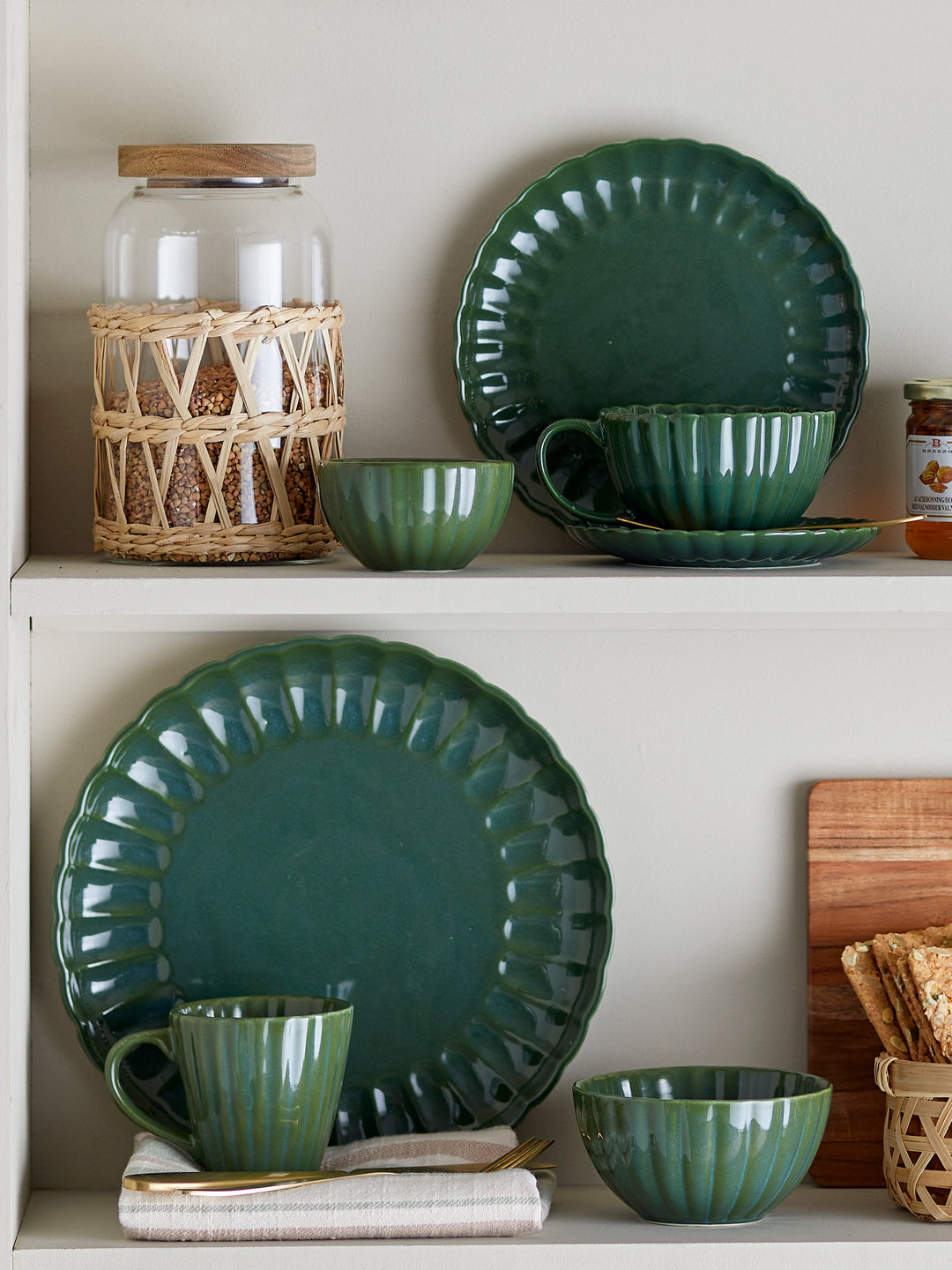 Farfurie Ceramică Verde Bloomingville - Imagine 5