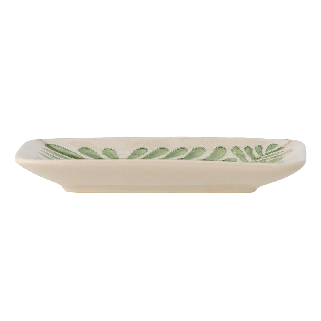 Farfurie Ceramică Verde Decorată Bloomingville - Imagine 3