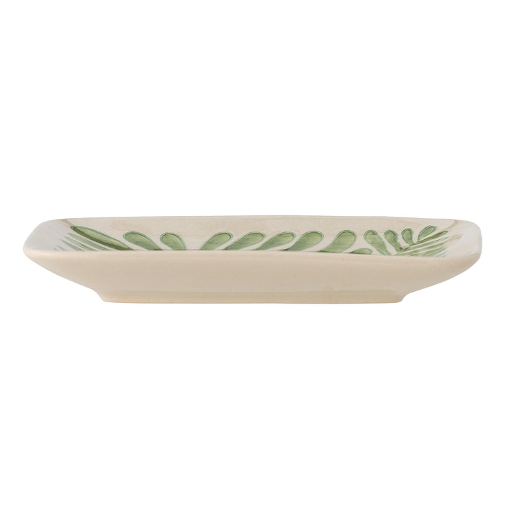 Farfurie Ceramică Verde Decorată Bloomingville - Imagine 3