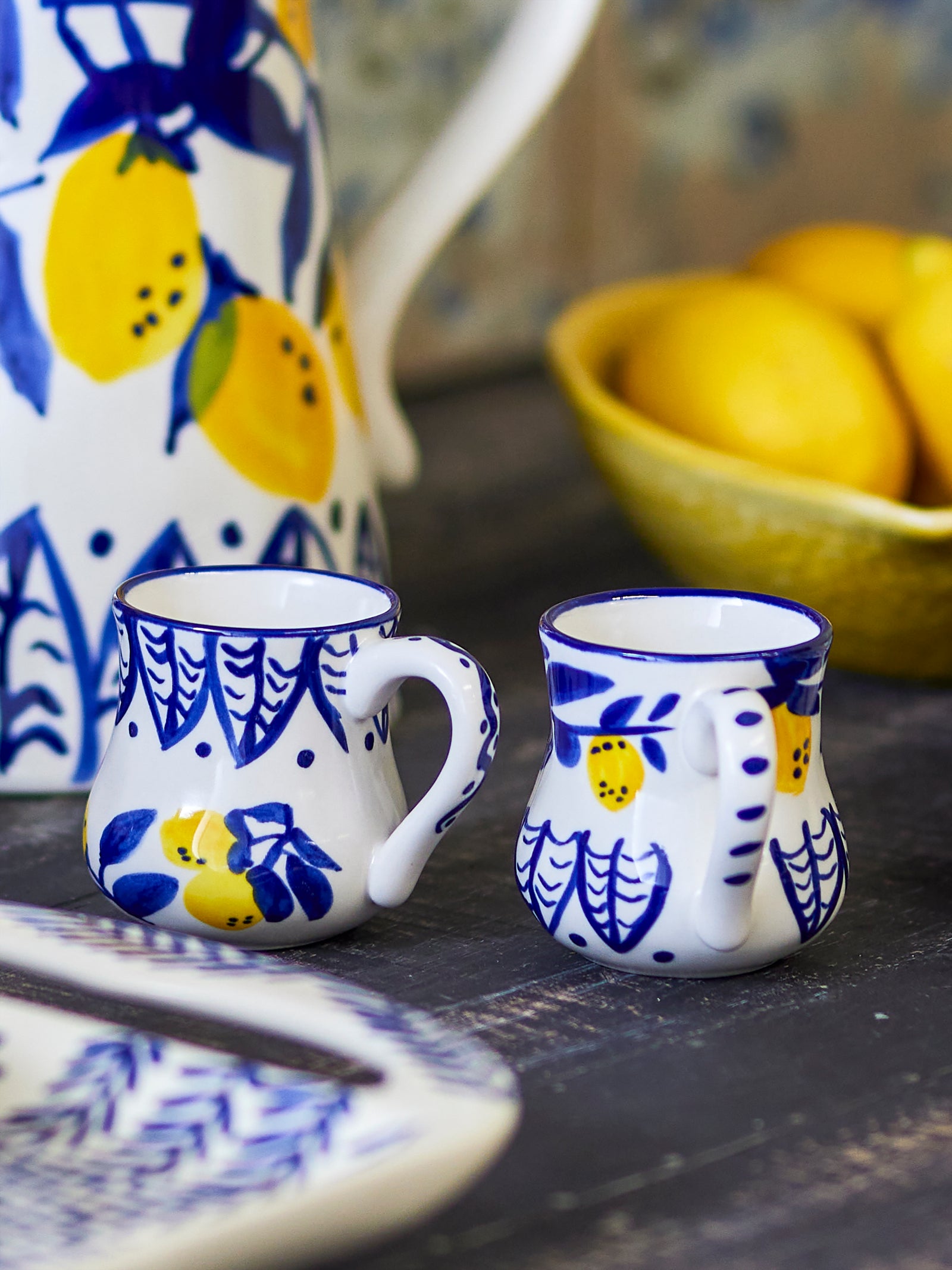 Căni Espresso Ceramică Albastră Bloomingville - Imagine 3