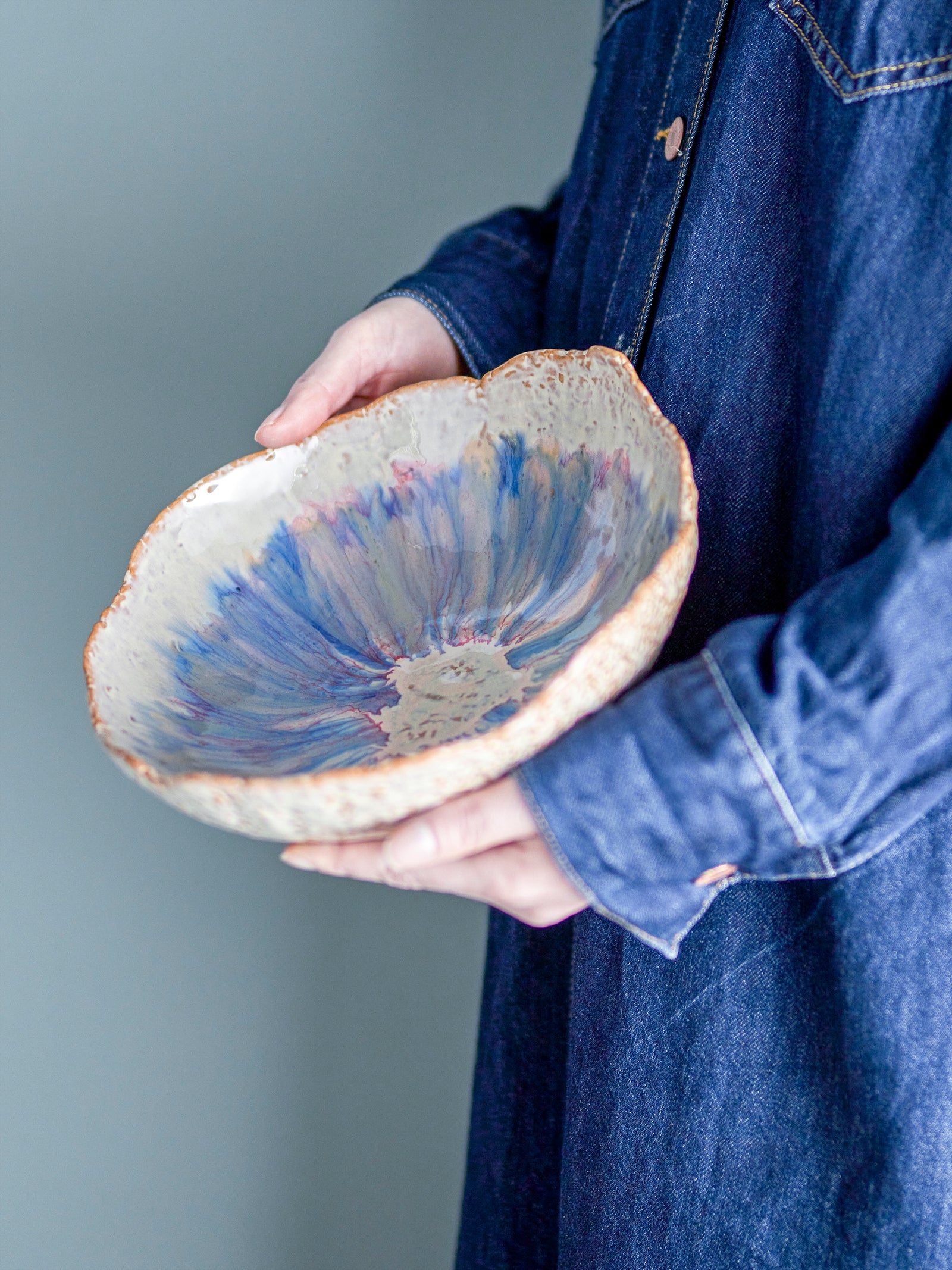 Bol Ceramică Albastru Amalia Bloomingville - Imagine 4