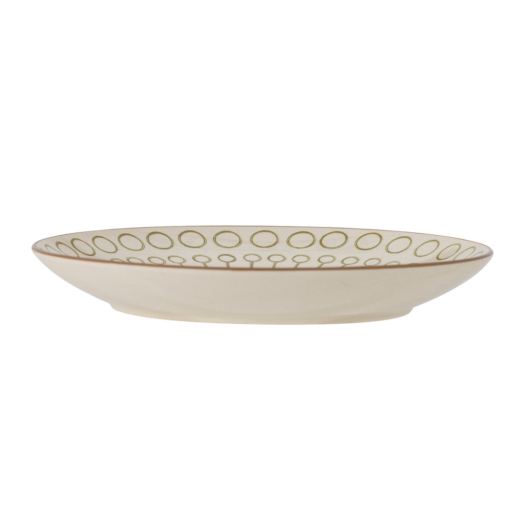 Farfurie Ceramică Verde Decorată Bloomingville - Imagine 3