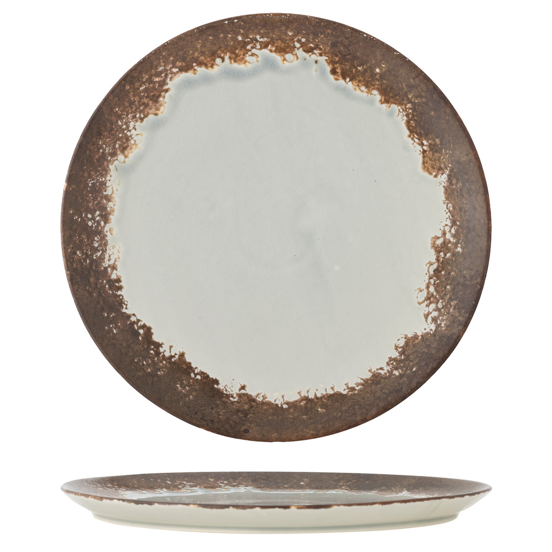 Farfurie Ceramică Maro Cu Glazură Crackle Bloomingville - Imagine 1