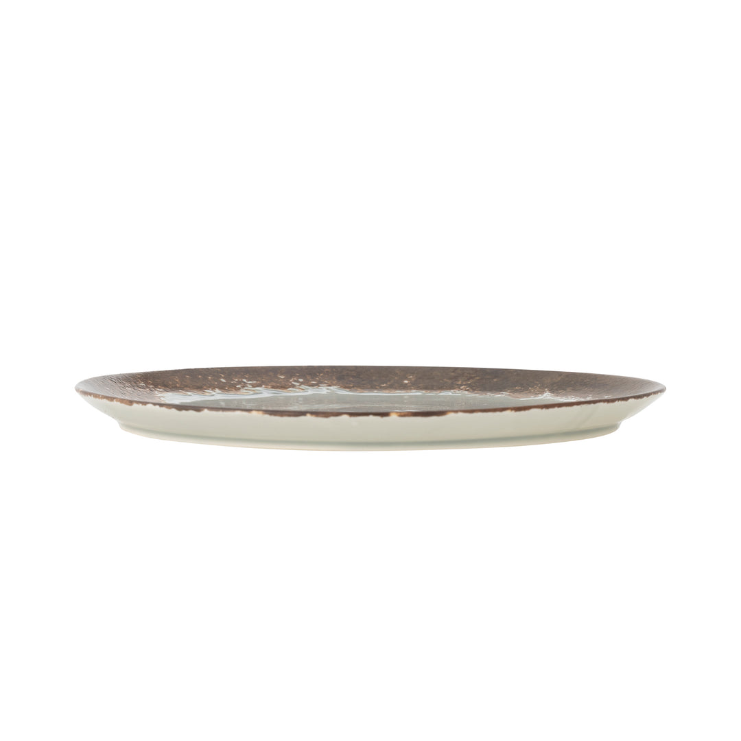 Farfurie Ceramică Maro Cu Glazură Crackle Bloomingville - Imagine 3