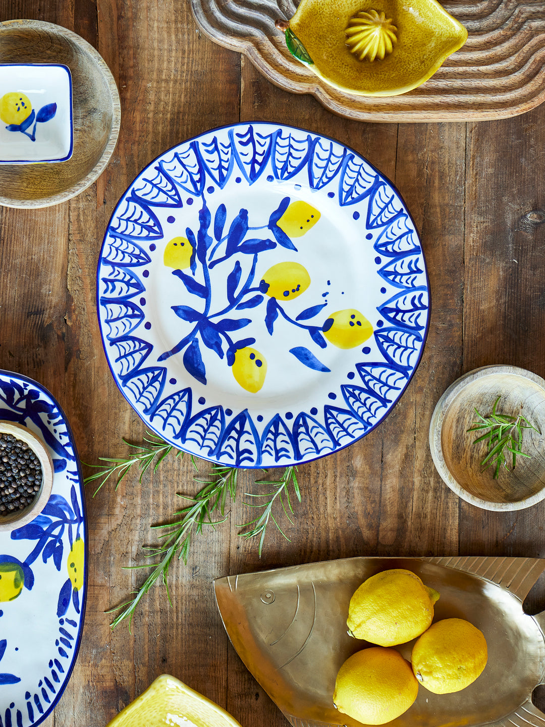 Farfurie Ceramică Albastră Maxima Bloomingville - Imagine 4