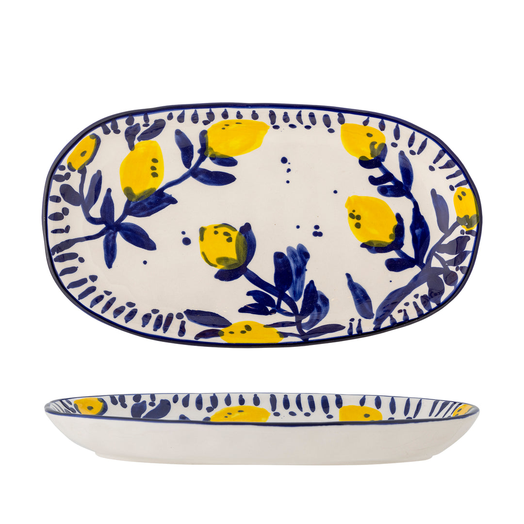 Platou Servire Ceramică Albastră Bloomingville - Imagine 1