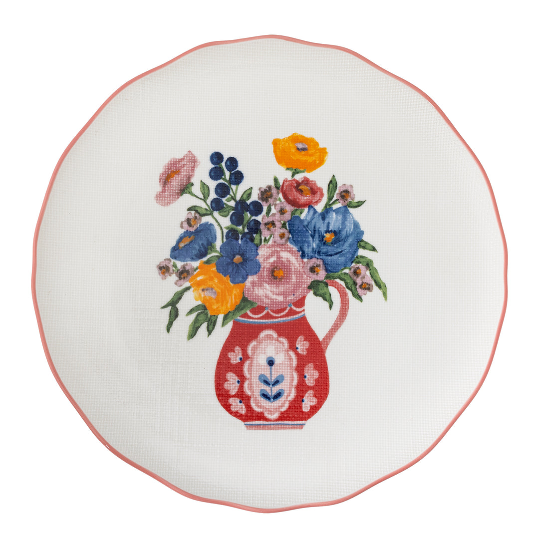 Platou Tort Ceramică Decorat Manual Bloomingville - Imagine 4