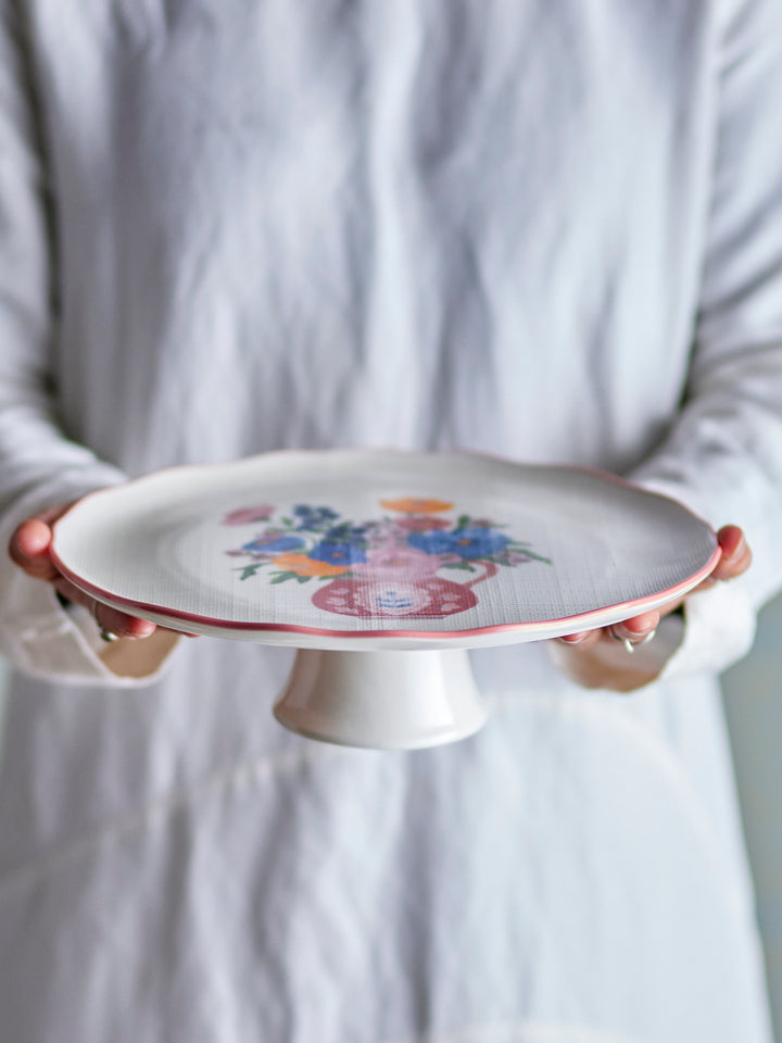 Platou Tort Ceramică Decorat Manual Bloomingville - Imagine 5