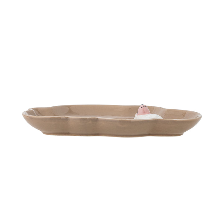 Farfurie Ceramică Maro Cu Oiță Bloomingville - Imagine 2