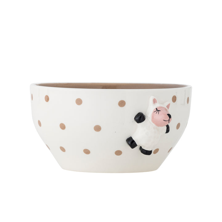 Bol Ceramică Maro Cu Oi Bloomingville - Imagine 3
