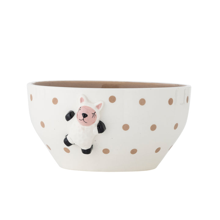 Bol Ceramică Maro Cu Oi Bloomingville - Imagine 4