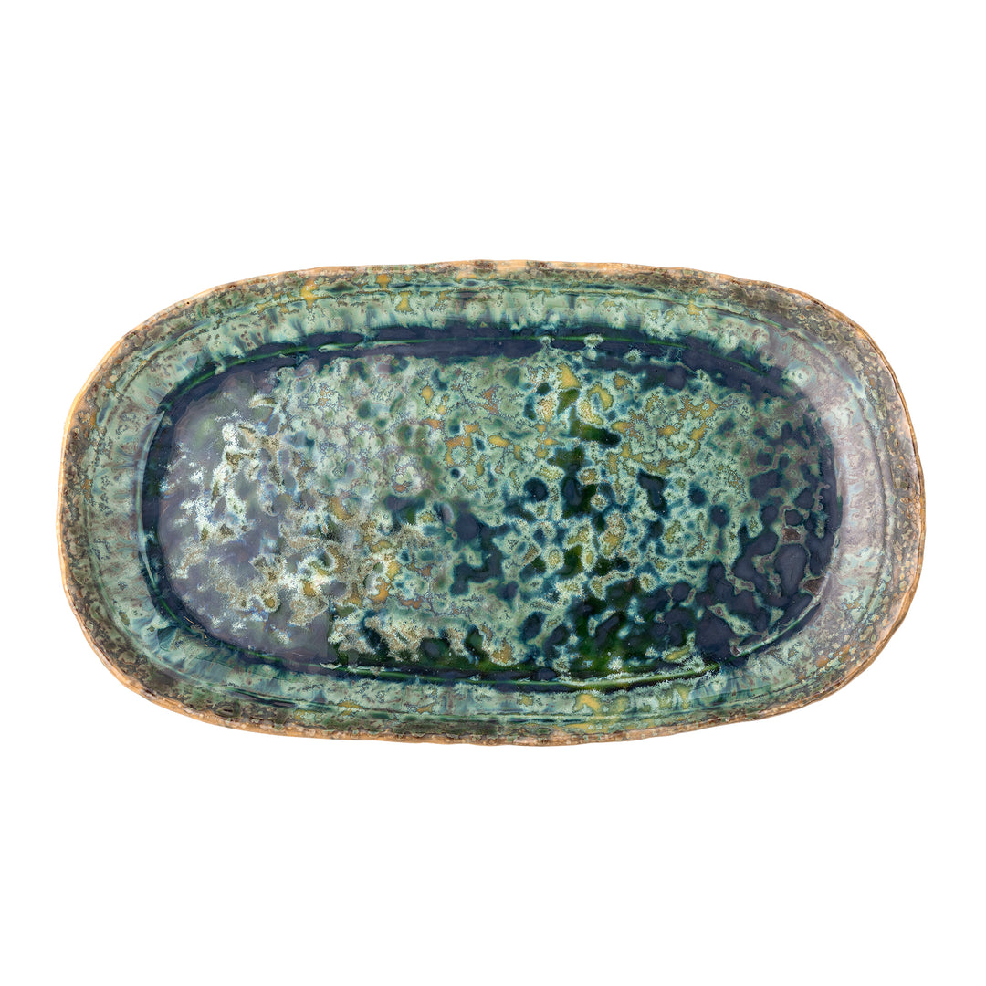 Farfurie Servire Ceramică Verde Bloomingville - Imagine 2