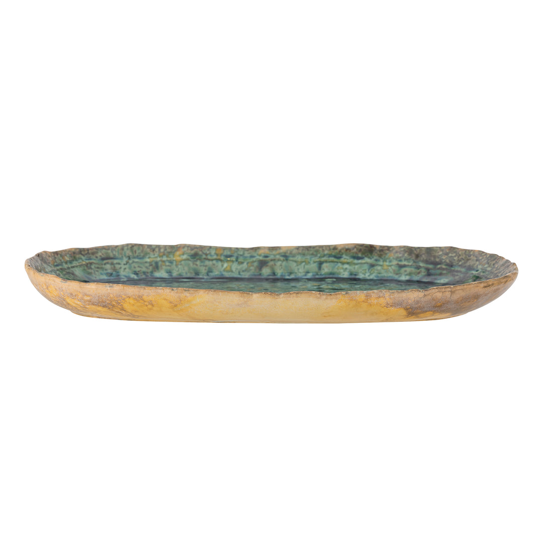 Farfurie Servire Ceramică Verde Bloomingville - Imagine 3