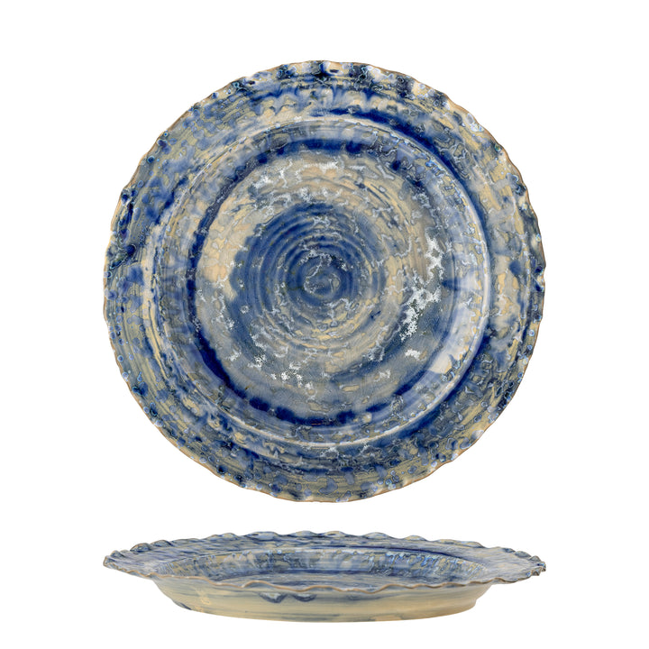 Farfurie Servire Ceramică Albastră Bloomingville - Imagine 1