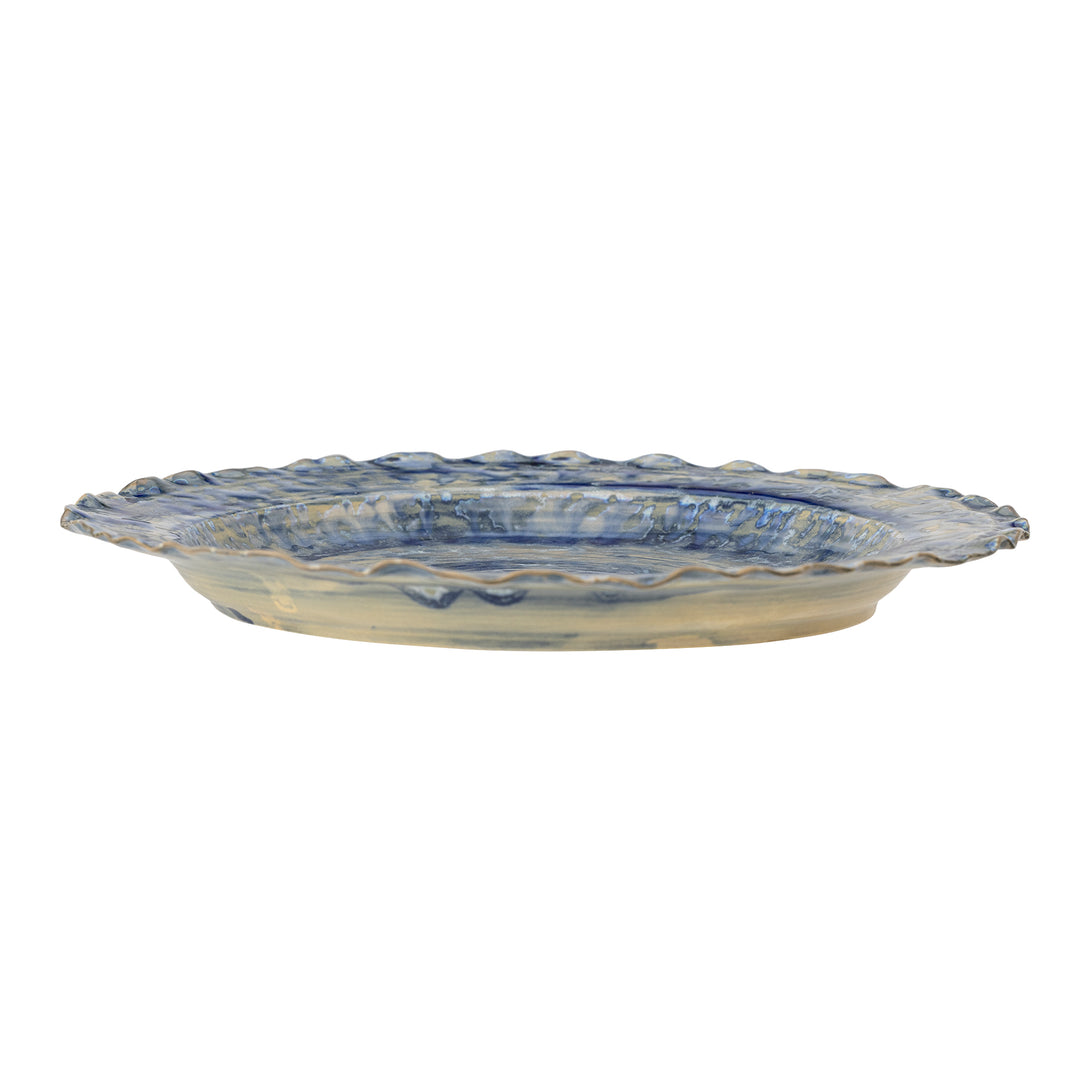 Farfurie Servire Ceramică Albastră Bloomingville - Imagine 2