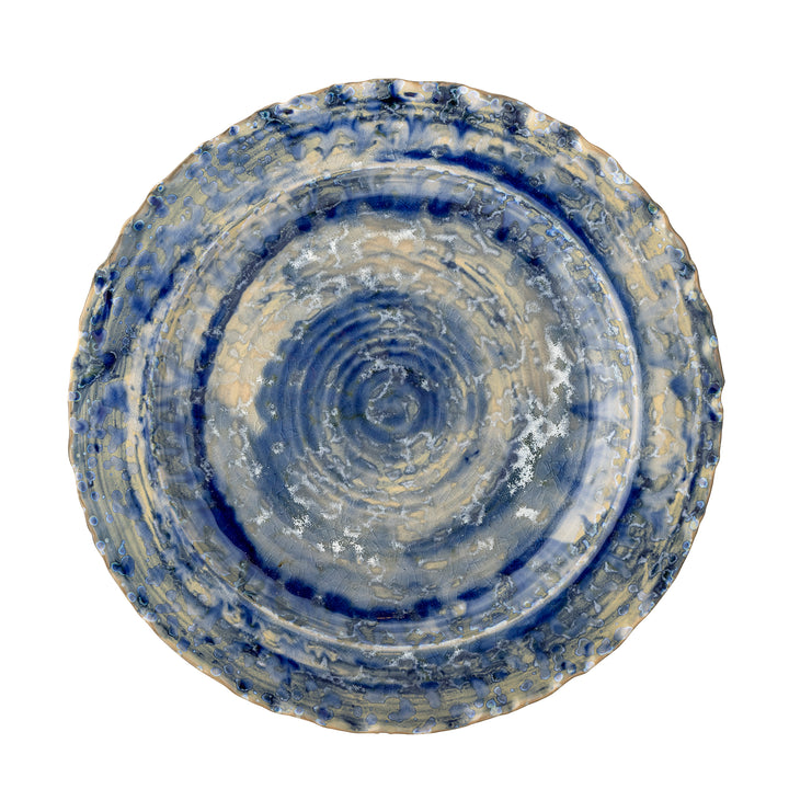 Farfurie Servire Ceramică Albastră Bloomingville - Imagine 3