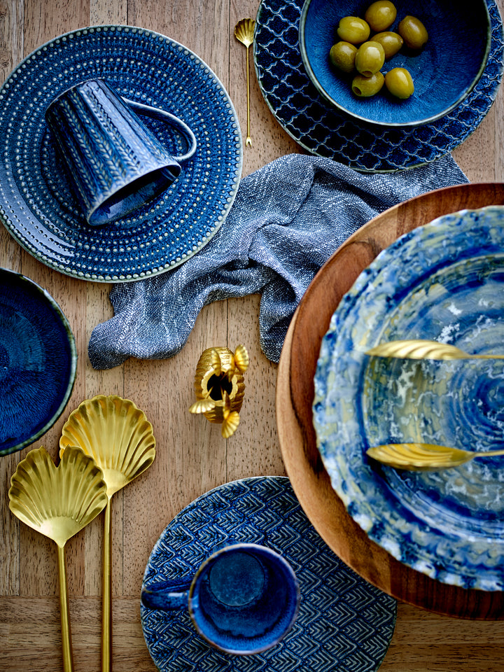 Farfurie Servire Ceramică Albastră Bloomingville - Imagine 5