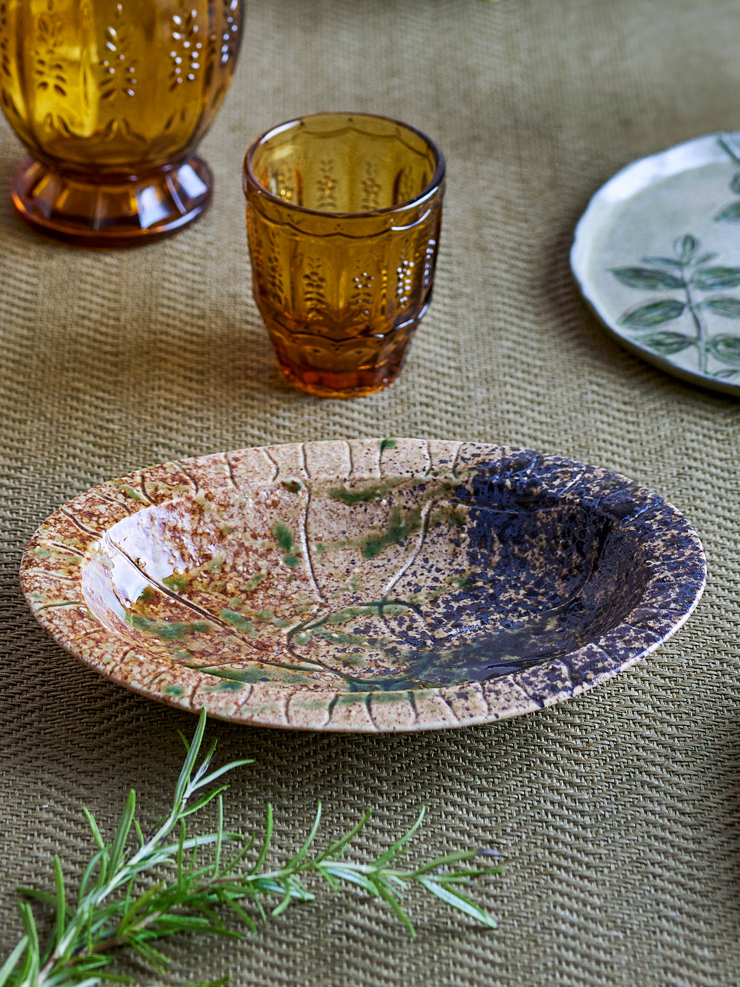 Farfurie Servire Ceramică Multicolor Bloomingville - Imagine 5